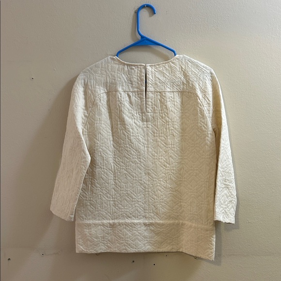J. Crew Ivory Textured Top - Picture 7 of 8
